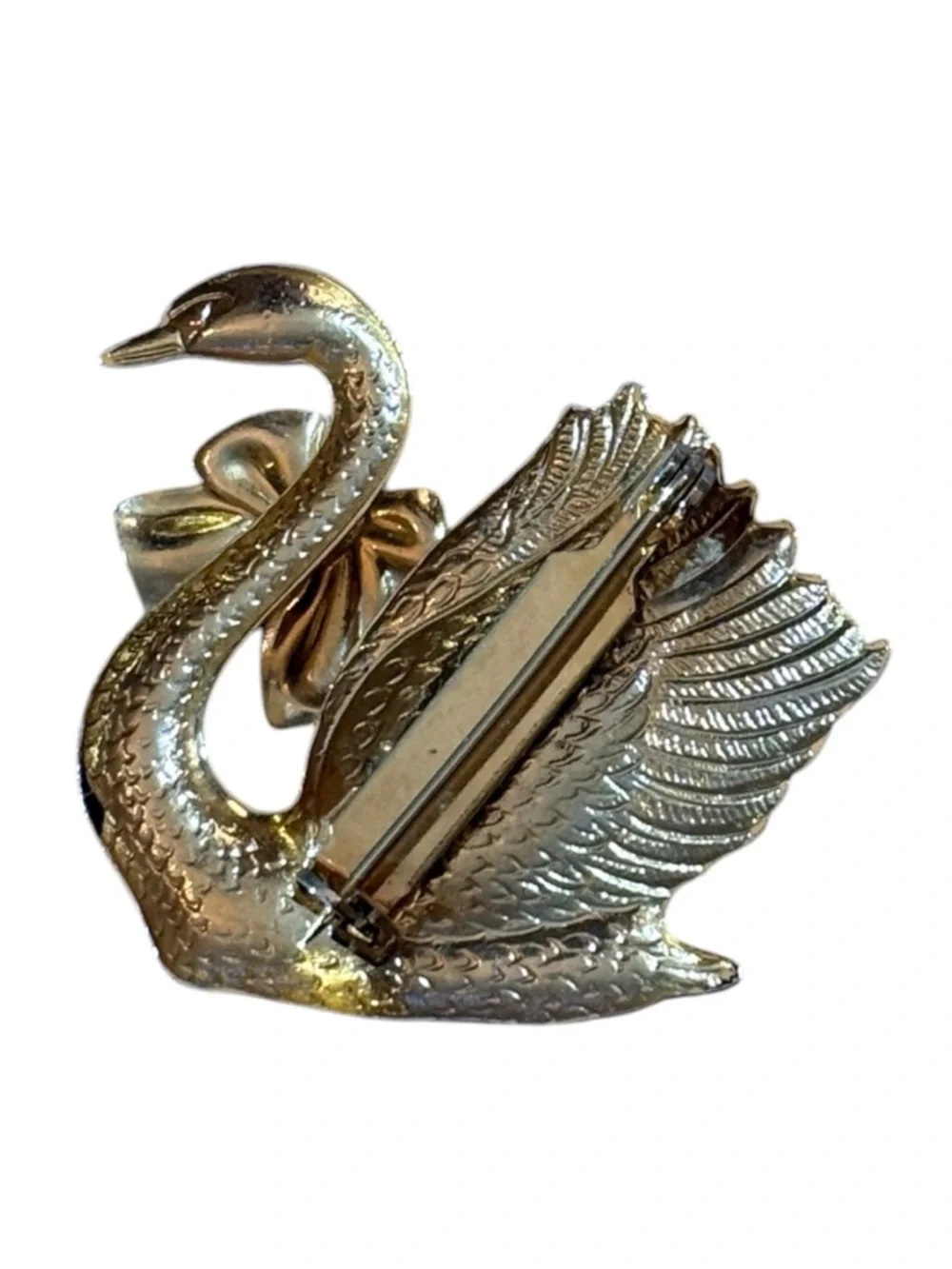 Vintage Gold-tone Swan Brooch